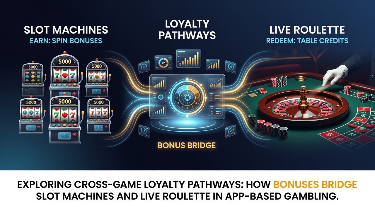 Illustration der Bonusverbindungen zwischen Slot-Maschinen und Live-Roulette in mobilen Anwendungen