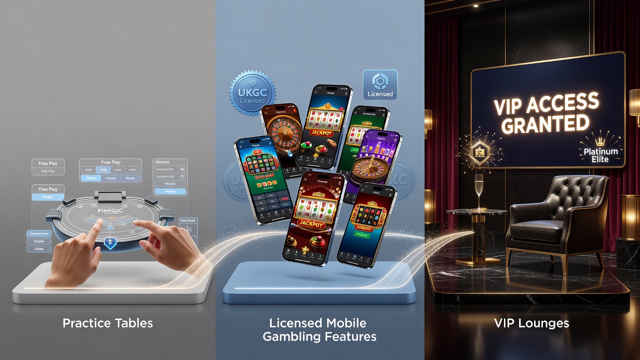 VIP-Lounge-Interface in einer lizenzierten mobilen App