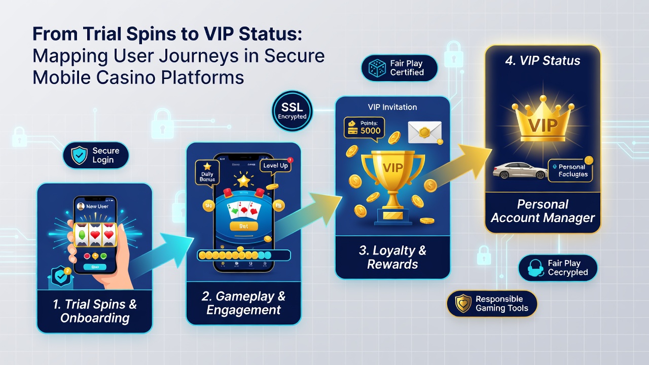 Mobile App-Oberfläche mit VIP-Level-Anzeige und sicheren Transaktionssymbolen