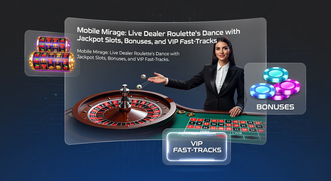 Detaillierte Grafik eines mobilen Interfaces mit Live-Roulette, blinkendem Jackpot-Meter und VIP-Level-Anzeige